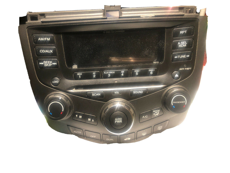 2003 HONDA Accord Coupe 2D Radio 6 Disc Changer CD Player Auto Temp 7BY0 OEM EXL