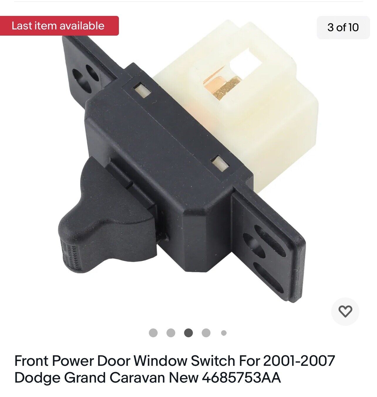 Front Power Door Window Switch For 2001-2007 Dodge Grand Caravan New 4685753AA