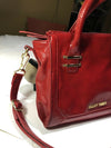 ️Near Mint ELLEN TRACY Red Faux Leather Crossbody Shoulder Bag Purse️