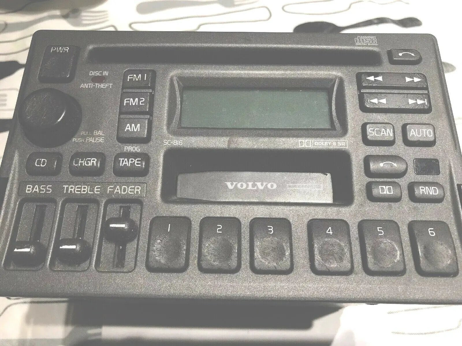 93 94 95 96 97 98 99 00 VOLVO 850 S70 V70 S40 V40 Radio CD Player SC-816 Gray by OEM VOLVO
