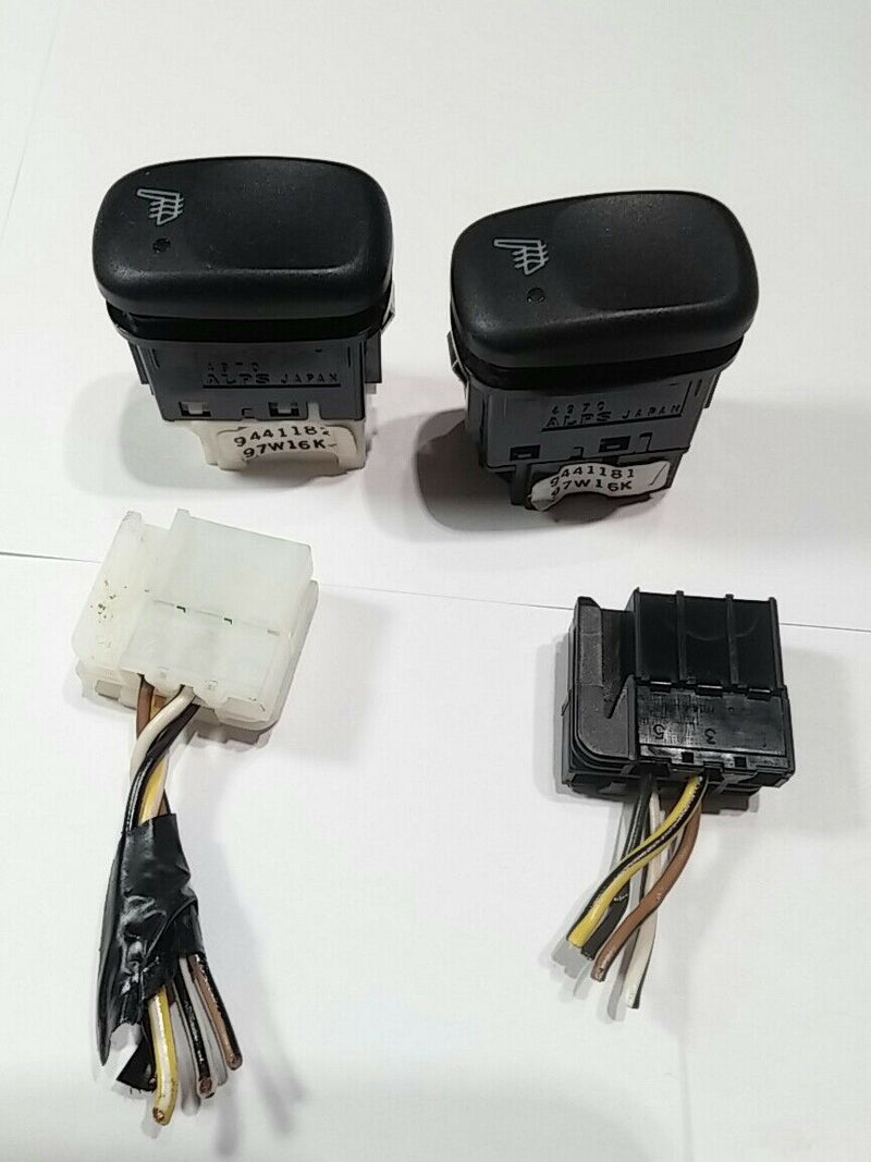 1998 Volvo S90 driver and passenger heated seat switch 9441181-2 set pair of 2