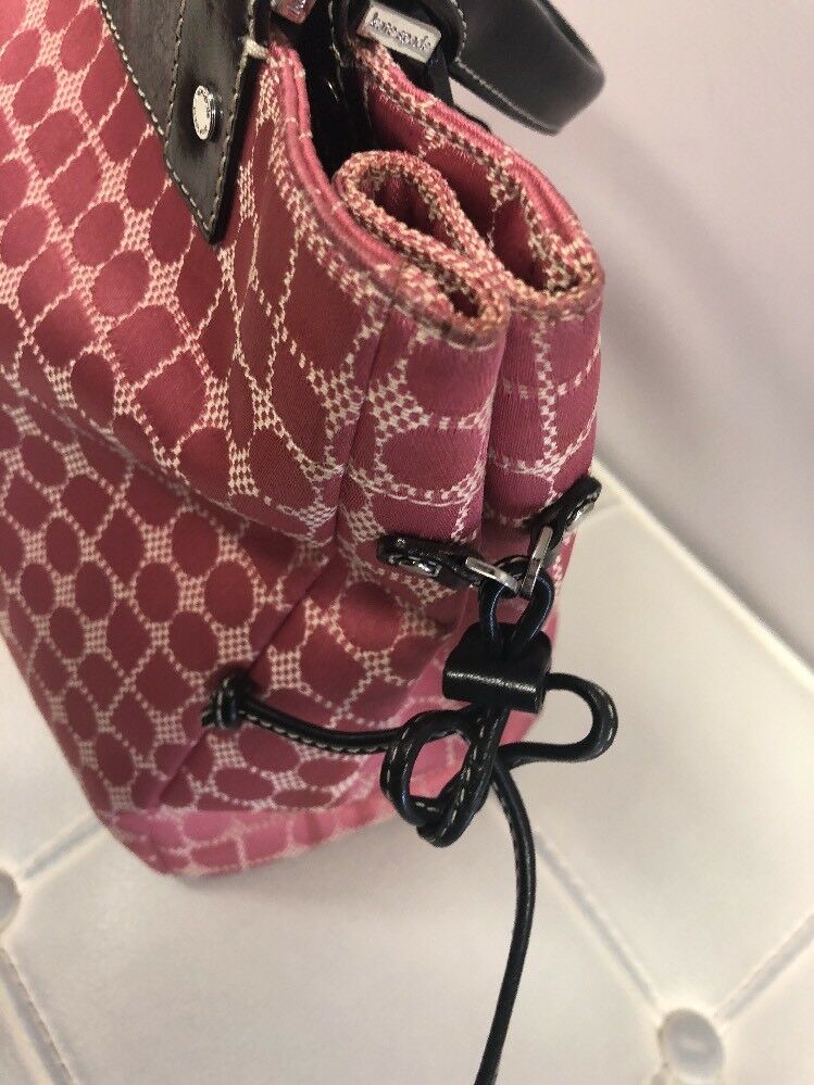 KATE SPADE Pink Canvas Tote Shoulder - NO Crossbody STRAP Bag Purse