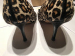 Manola Blahnik Size 41.1/2 Leapord Print  Peep Toe Shoes/10.5