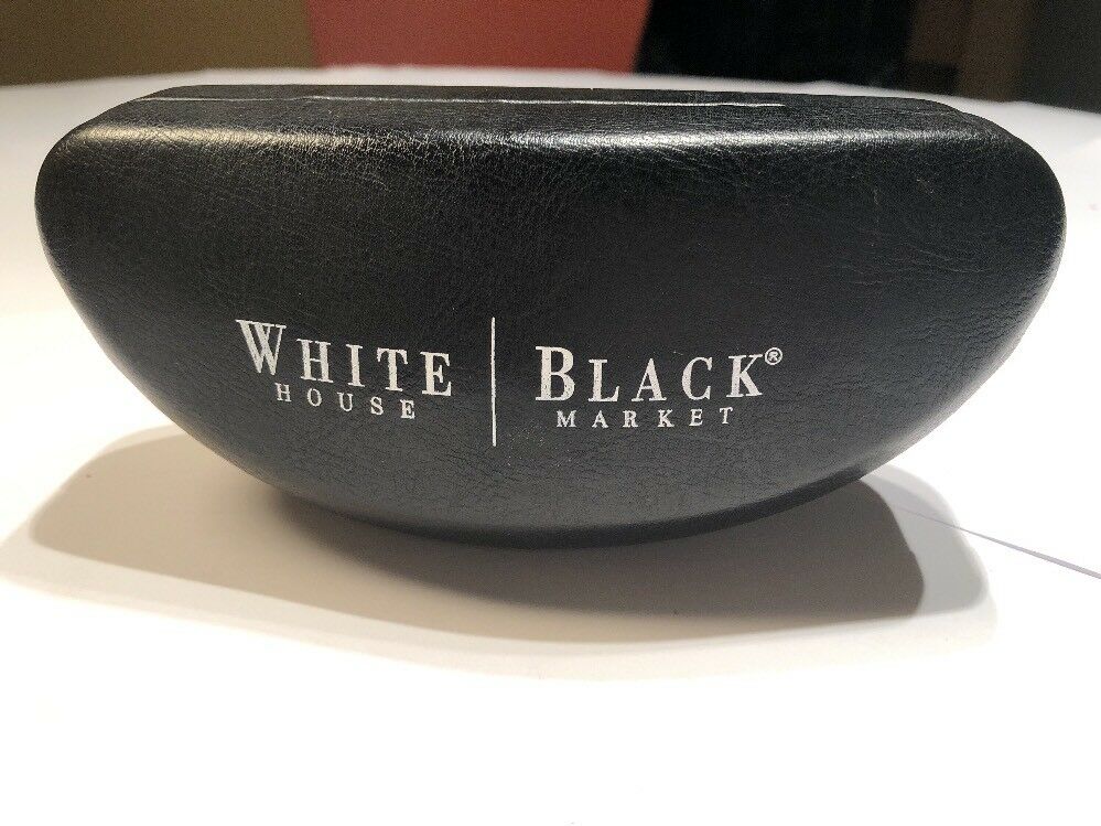 White House Black Market Hard Clamshell Sunglass Eyeglass Case Black New