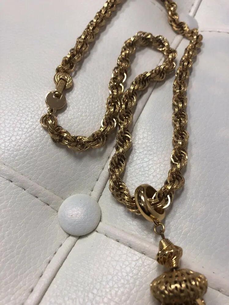 Gold Chain Bling Tassel Necklace Costume by DALEY1DEALS,LLC.