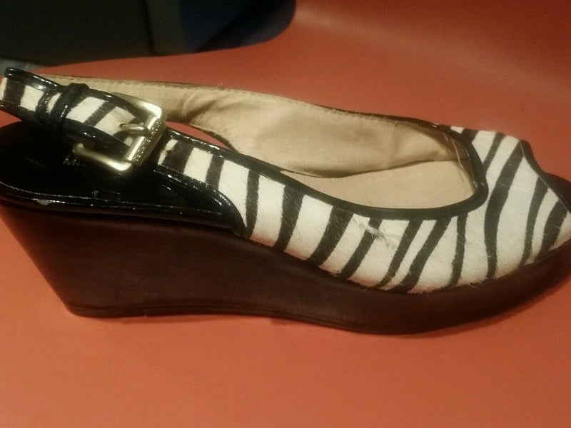 Michael Kors  Zebra  Open Toe Sling back Shoes Size  5
