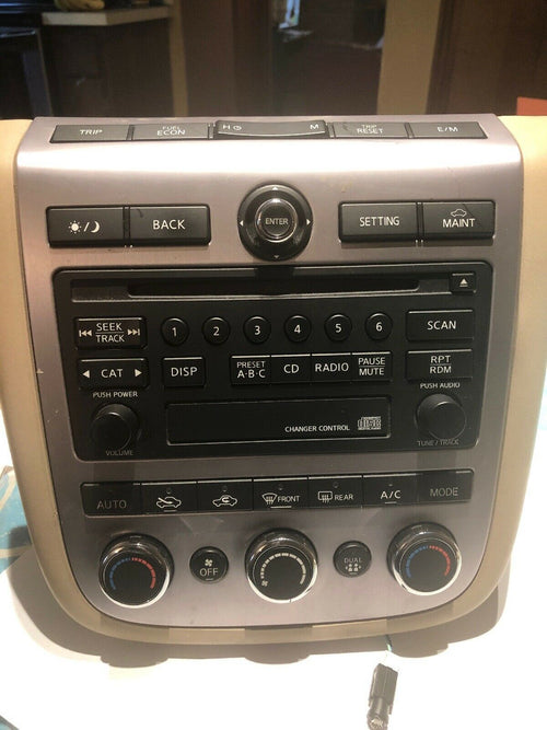 06 07 NISSAN MURANO AM/FM RADIO CD PLAYER & AC CLIMATE CONTROL 28185-CC20A OEM