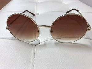 Round Sunglasses Big Oversized XXL Large Huge Glasses Women Frame Retro Gold