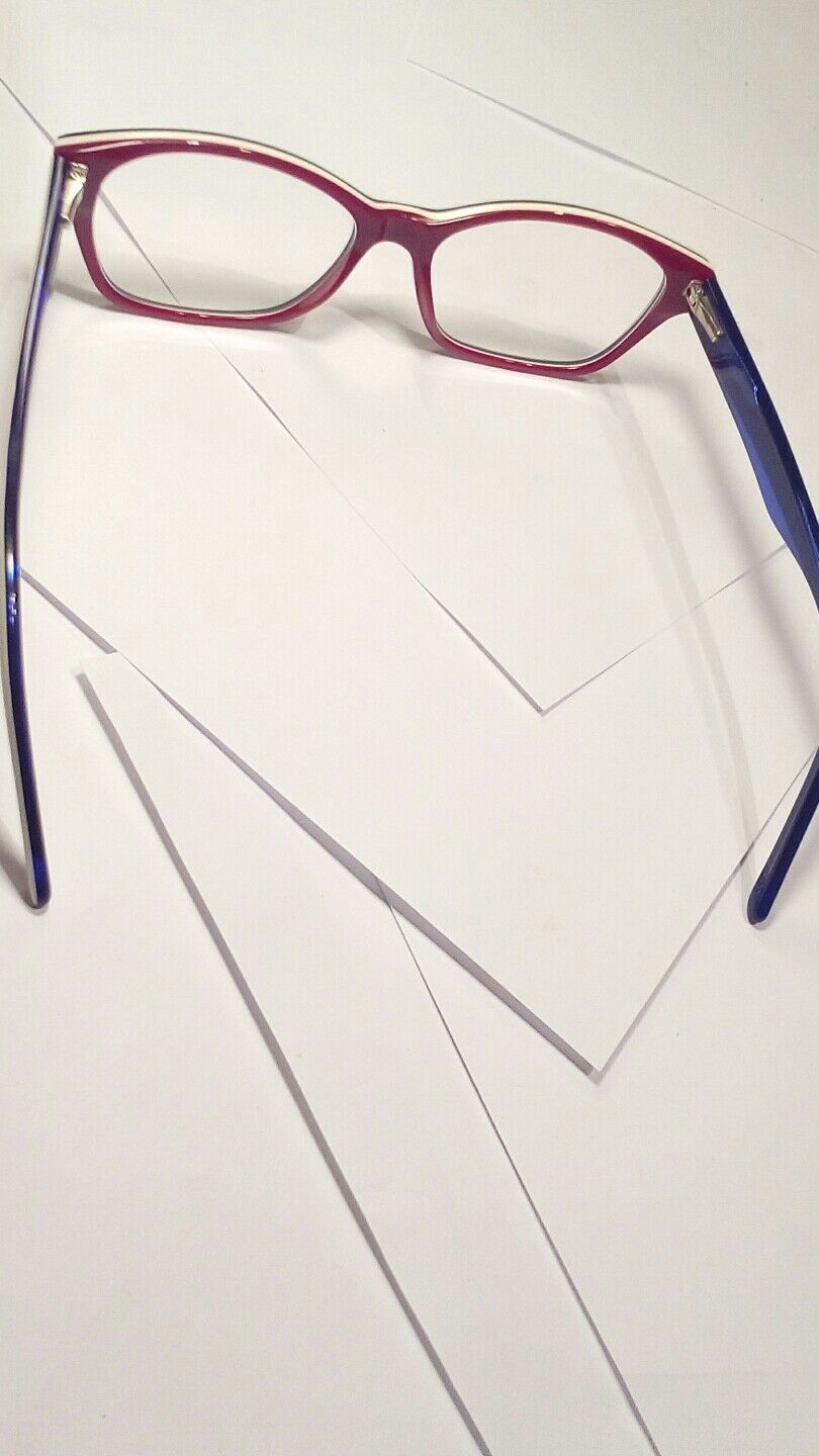 red white and blue wafare style eyeglass frames