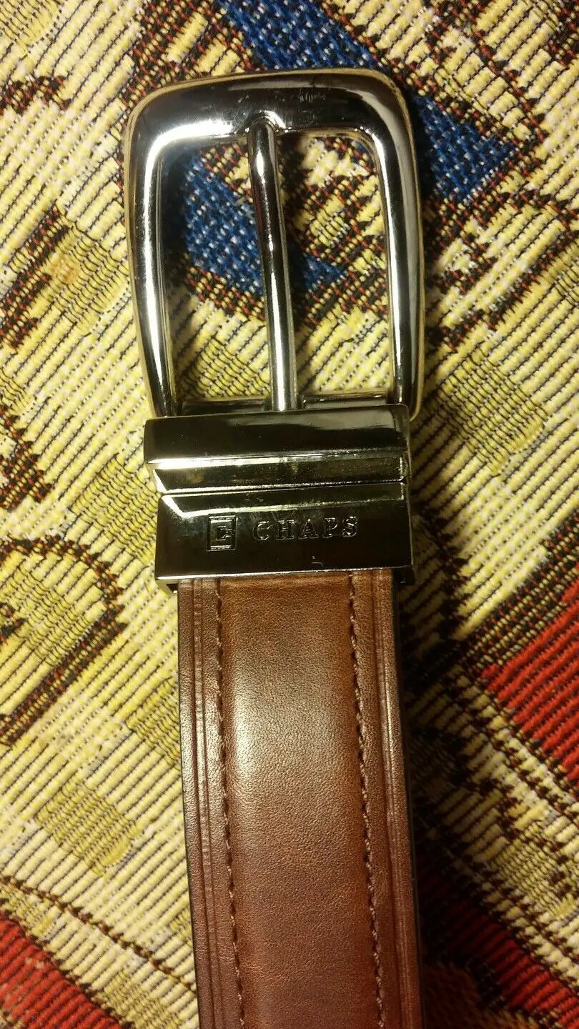 CHAPS BRAND Kids leather belt Brown 22 to 24 inches long 1 inches wide by DALEY1DEALS,LLC.