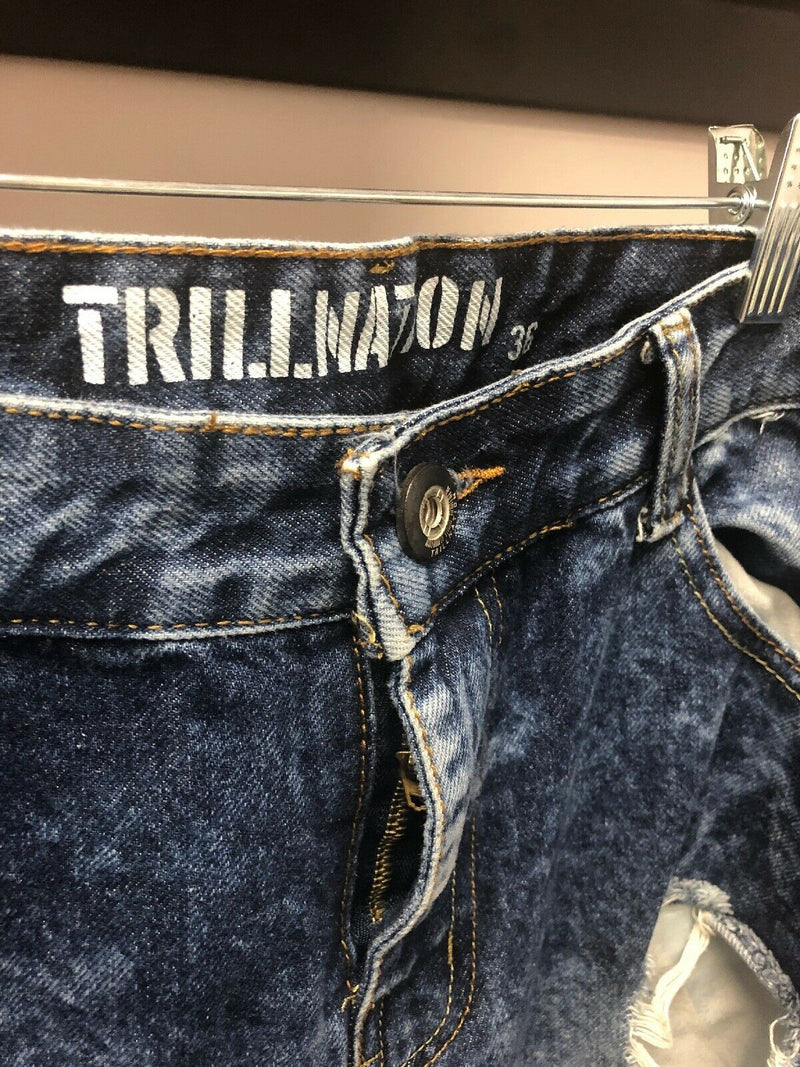 Distressed Trimilation Men's Jeans Size 36 X 30