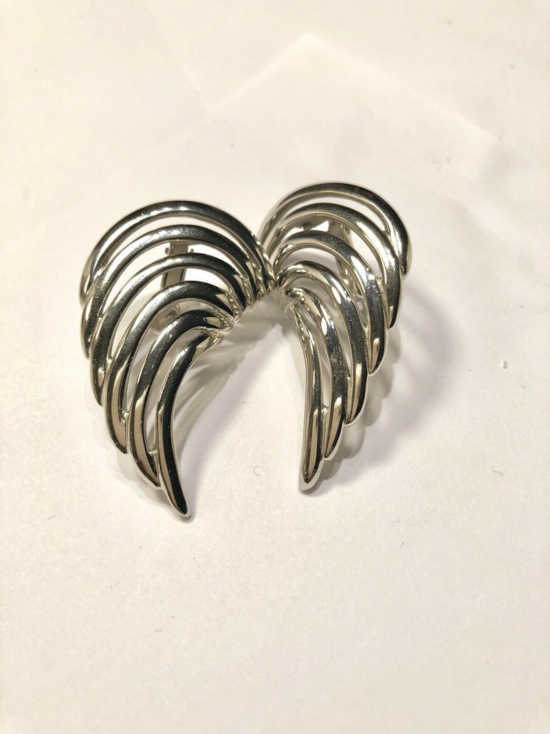 SILVER ANGEL WINGS/EARRINGS/SILVER Clip Ons