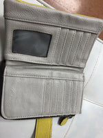 Clarks Yellow Fold Over Zip Around Wallet