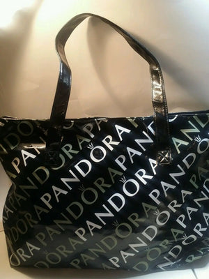 LIMITED EDITION PANDORA (JEWELRY)~ Black~ Vinyl~ Handbag~ Tote~ Bag~ Purse