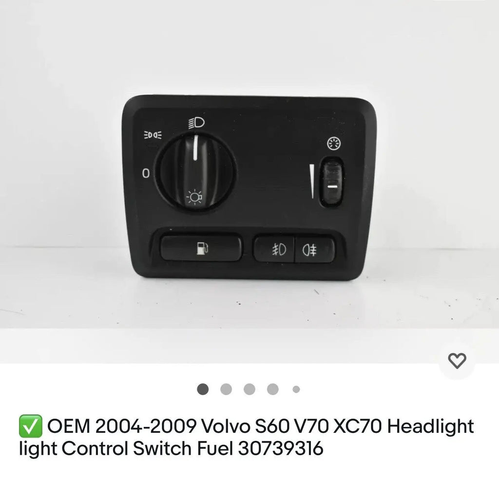 OEM 2004-2009 Volvo S60 V70 XC70 Headlight light Control Switch Fuel 30739316 by OEM Volvo