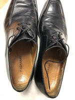 Mens Magnanni black leather oxfords/ shoes sz. 9 M