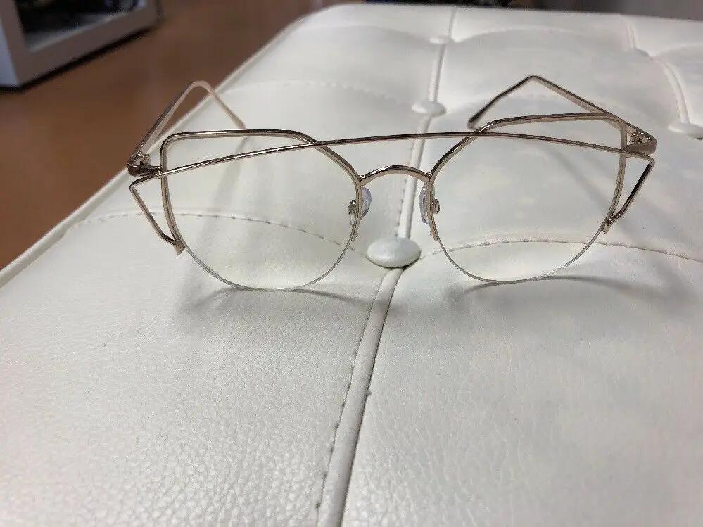 Gold Oversized Rim Vanity Glasses by Unbranded