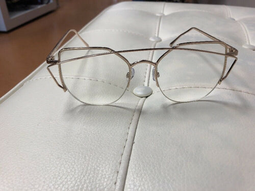 Gold Oversized Rim Vanity Glasses