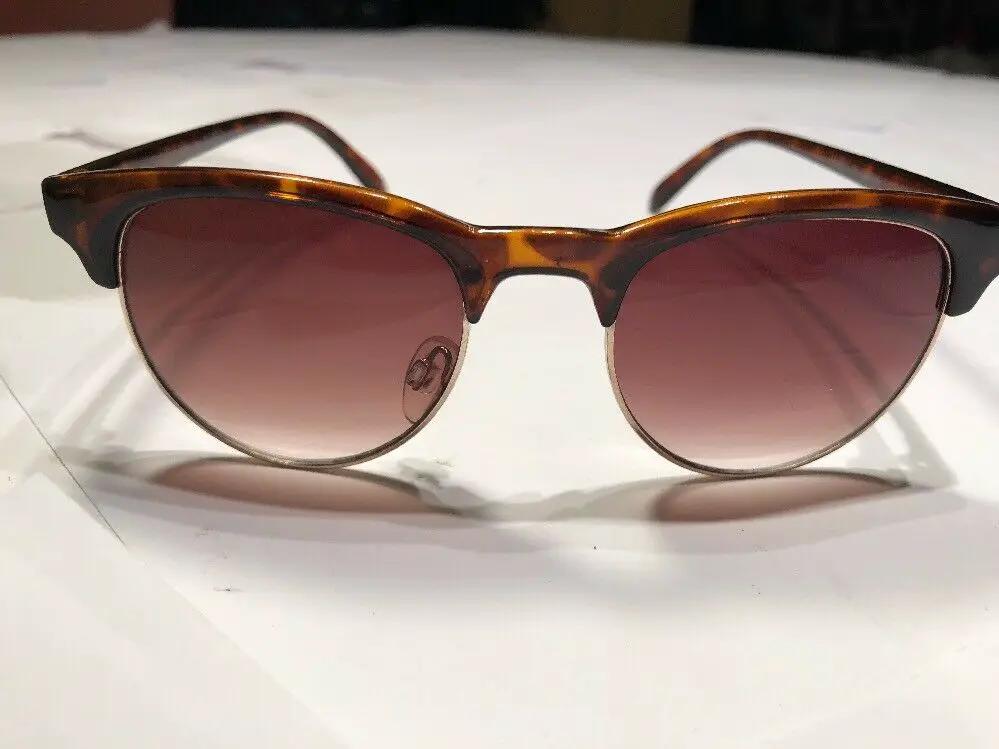 H&m Tortoise Plastic With Rimless Bottom Sunglases by H&M