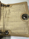 KATE SPADE BEIGE TOTE BAG WITH DOUBLE STRAND CHAIN AND LEATHER HANDLE