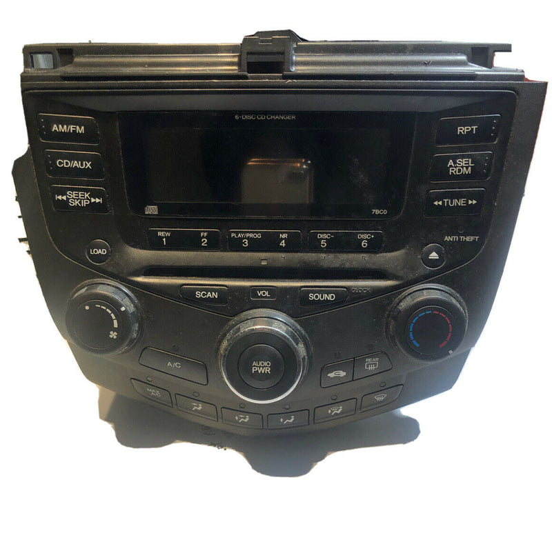 2004 - 2007 HONDA ACCORD RADIO STEREO SYSTEM CD PLAYER HEAD UNIT 39175SDRA210M2