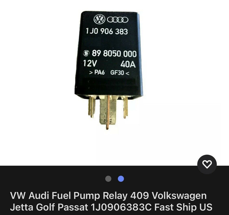 VW Audi Fuel Pump Relay 409 Volkswagen Jetta Golf Passat 1J0906383C Fast Ship US