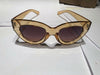 Retro Cat Eye Transparent Peach Sunglasses