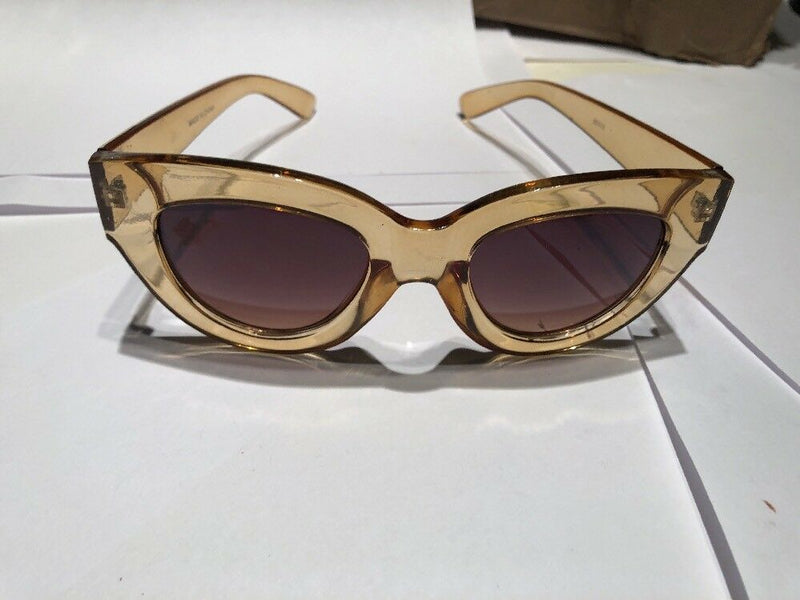 Retro Cat Eye Transparent Peach Sunglasses