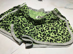 Youth Green Justus Leopard Print Shorts Size 18