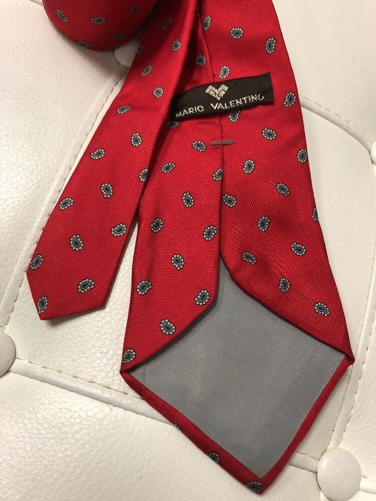 Mario Valentino Men's Neck Tie Silk Tie Made In Italy 55"