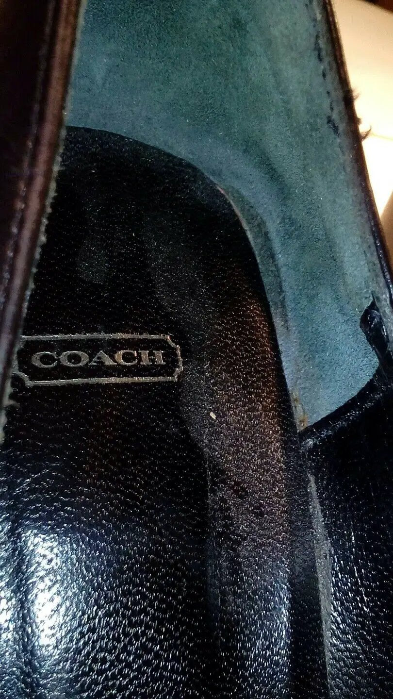 COACH 6B Black Leather Versatile Heels Pumps Italy by Coach