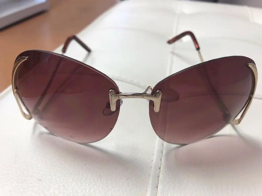 70's Vintage Oversized Rimless Large Round Clear Lenses Women Big XXL Sunglasses by Fashion Deal