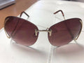 70's Vintage Oversized Rimless Large Round Clear Lenses Women Big XXL Sunglasses by Fashion Deal