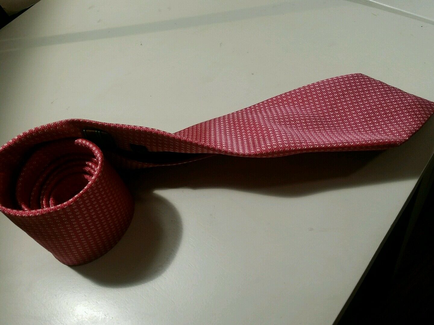 bcbg pink and white tie