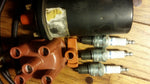 1993 VOLVO 240 COMPLETE 4 SPARK PLUGS PLUS 5 WIRES, ROTOR & CAP DISTRIBUTOR SET