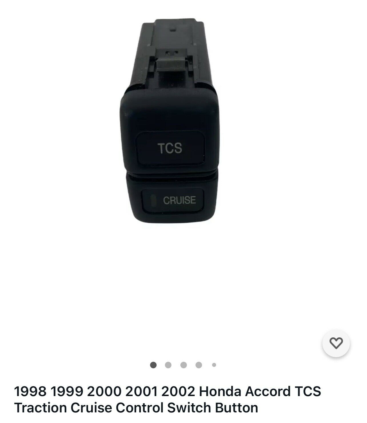 1998 1999 2000 2001 2002 Honda Accord TCS Traction Cruise Control Switch Button