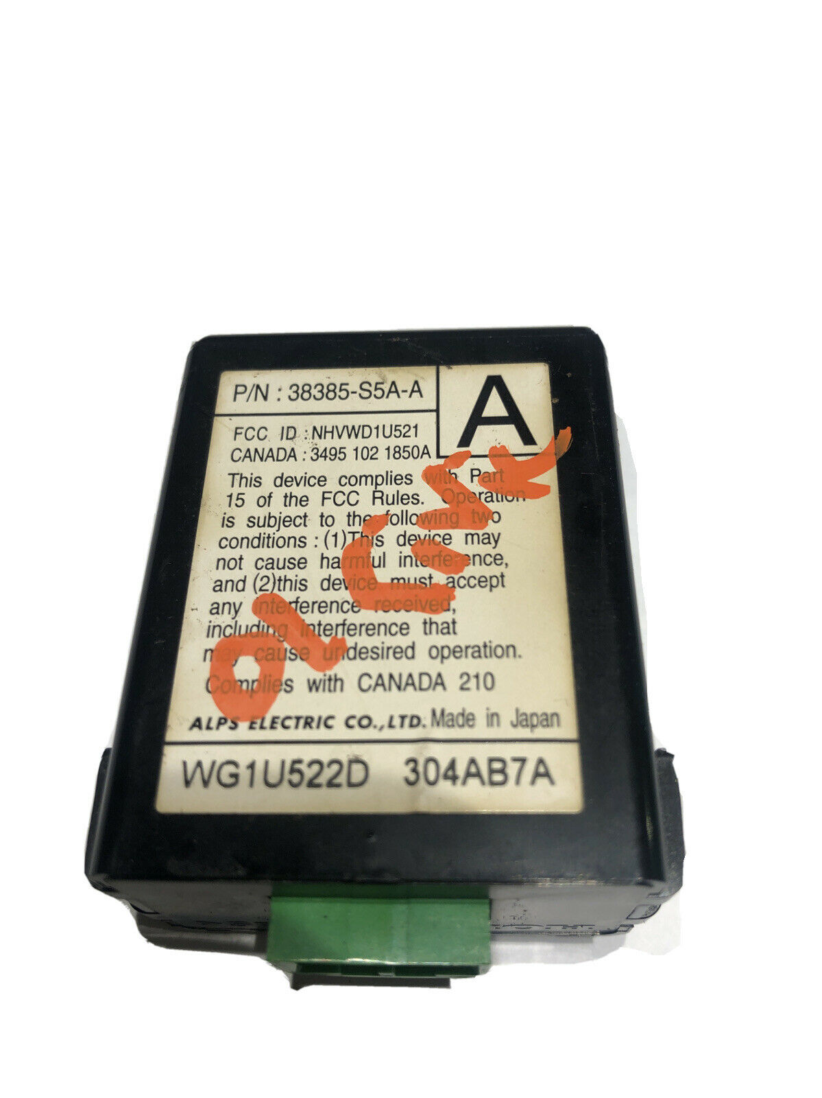 2003 PILOT     THEFT ECU 38385S9VA .