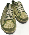 COACH EDITH Orange and White LACE-UP SIGNATURE TENNIS SHOES 7m by Coach