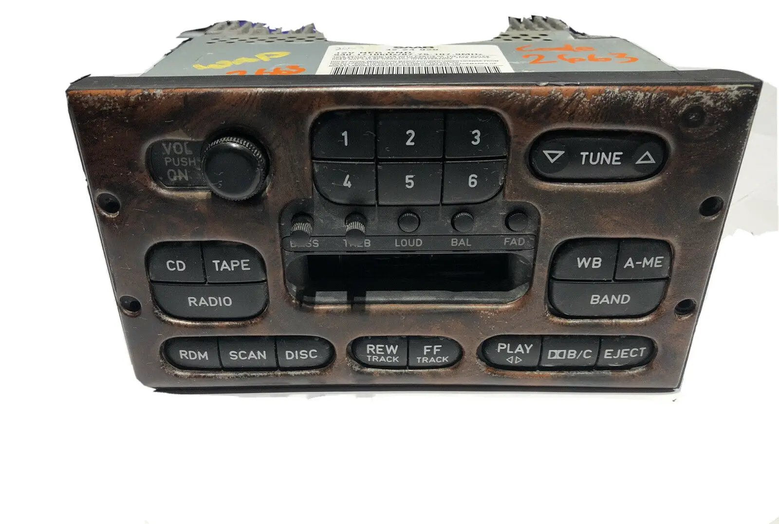 SAAB CLARION OEM AM/FM RADIO STEREO CASSETTE PLAYER 4224929 - UNTESTED - AS-IS by Factory/OEM SAAB CLARION