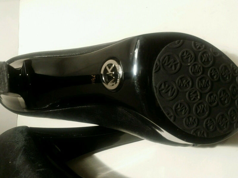 Michael kors black genuine leather stelleto heels 7.5