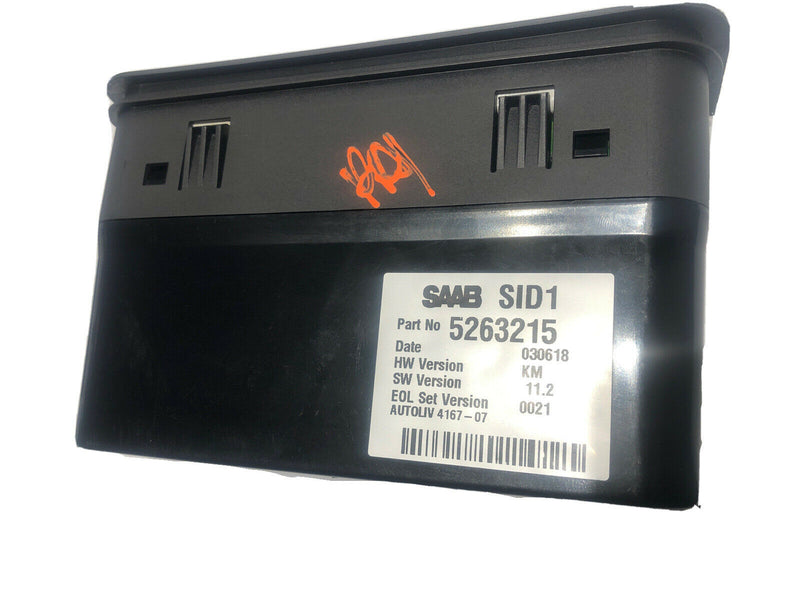 99-03 SAAB 9-5 SID1  INFORMATION RADIO CLOCK DISPLAY P/N: 5263215