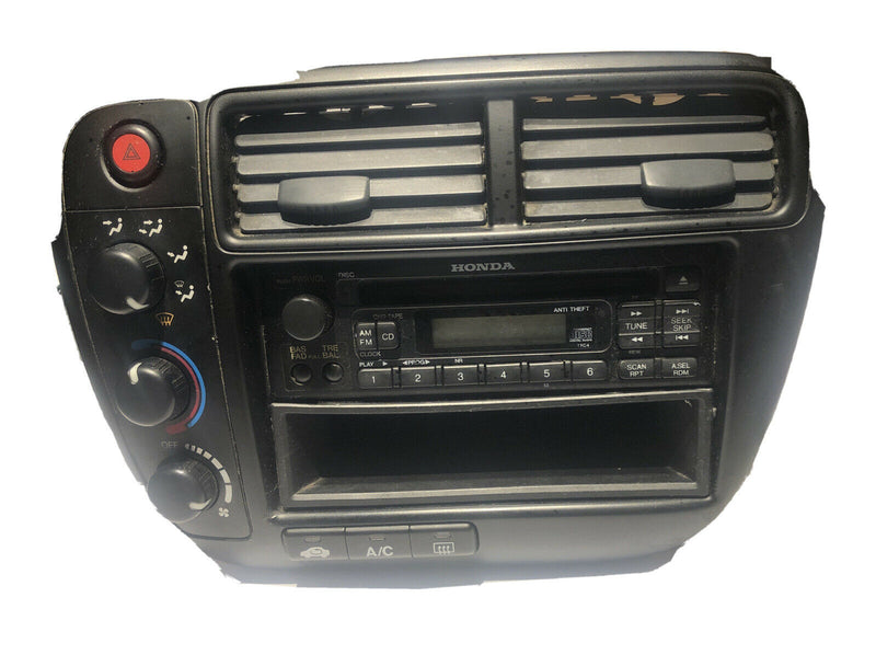 99-00 Honda Civic Double Din Climate Control Ek Radio Bezel Oem