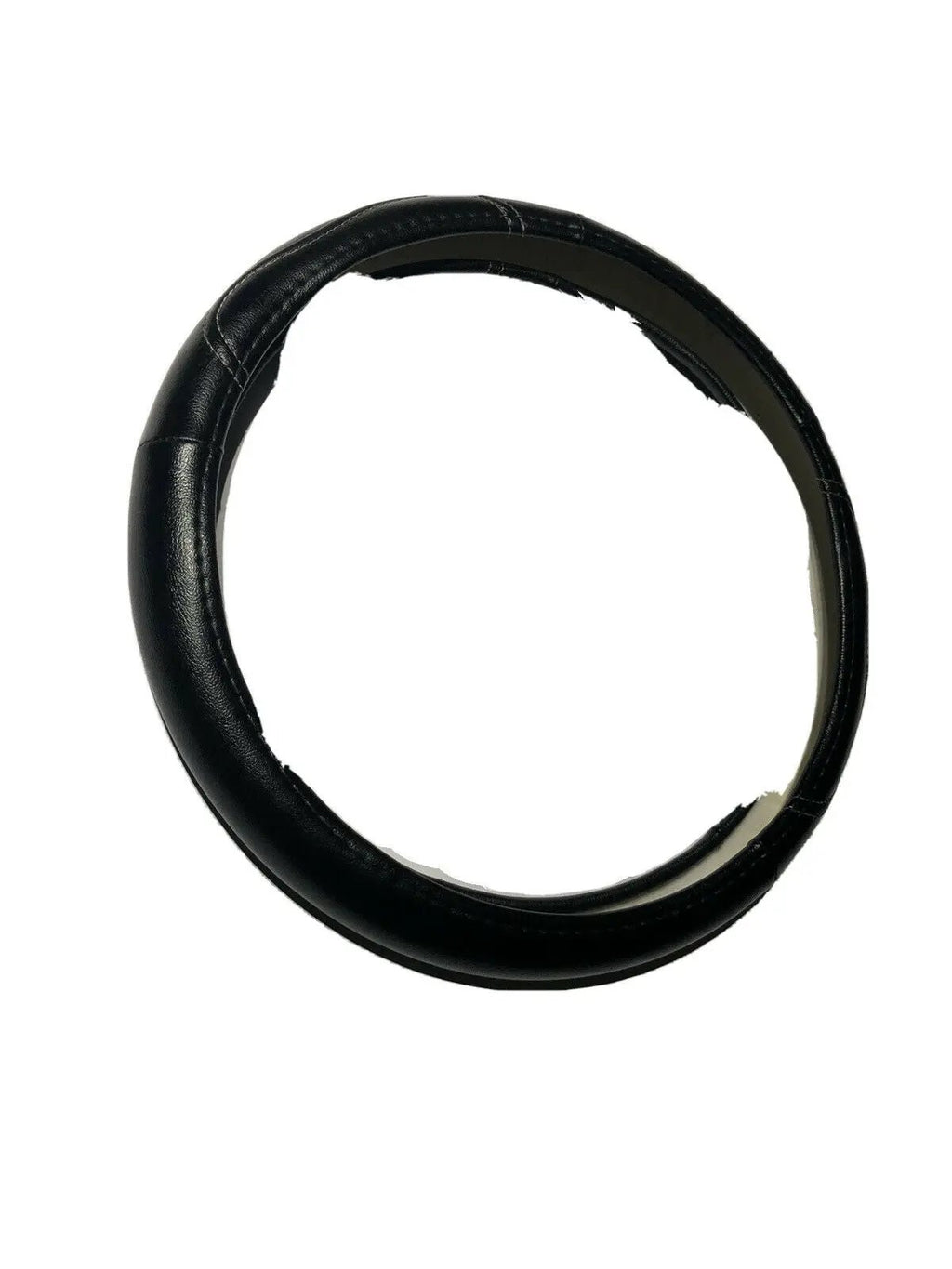 Black leather Car Steering Wheel Cover PU Universal Fit 38cm / 15 inches by Copap