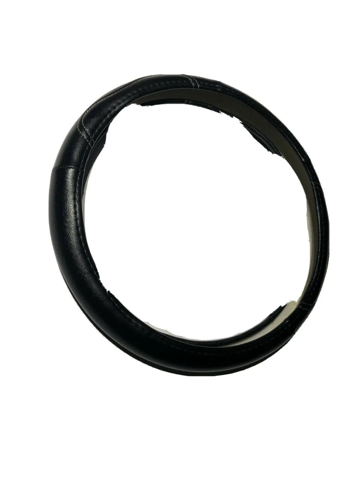 Black leather Car Steering Wheel Cover PU Universal Fit 38cm / 15 inches by Copap