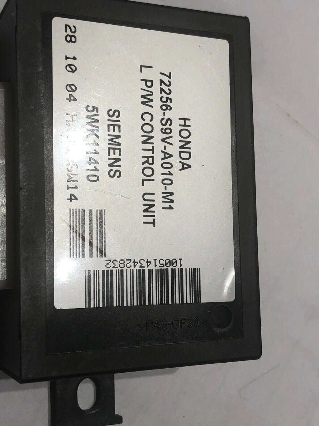 HONDA PILOT DRIVER SIDE DOOR CONTROL MODULE 72256-S9V-A010-M1 L P/W UNIT LEFT