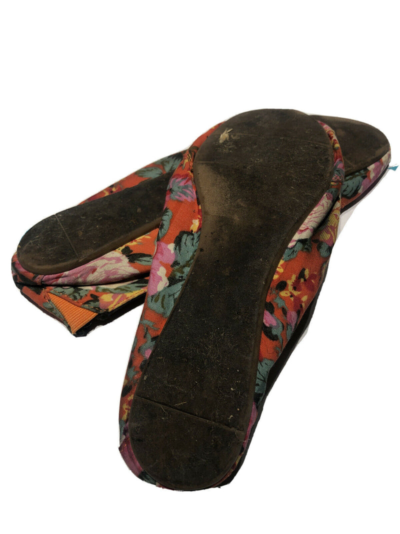 Festive-Colored American Eagle Floral-Ballet Slippers Size 7m