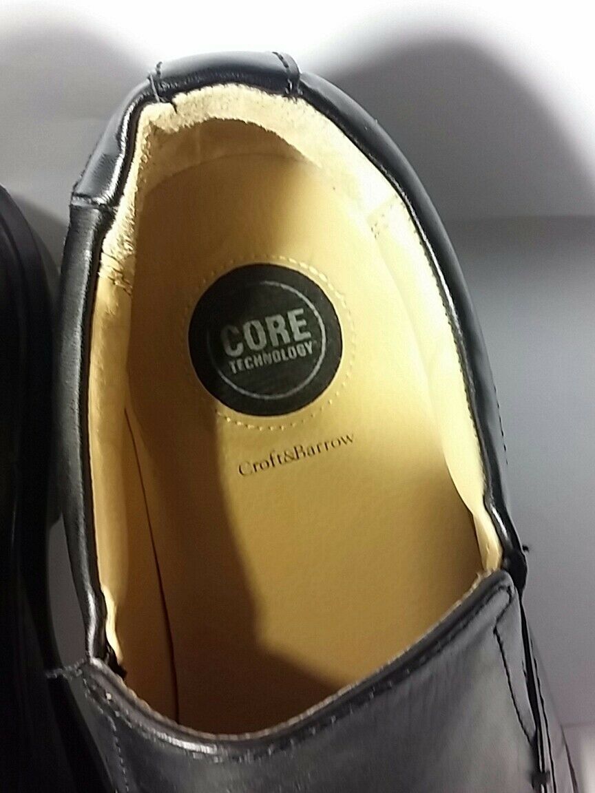 MEN'S BLACK SHOES SIZE 9 CRAFT & BARROW UPPER LEATHER CORE TECHNOLOGY RN#73277