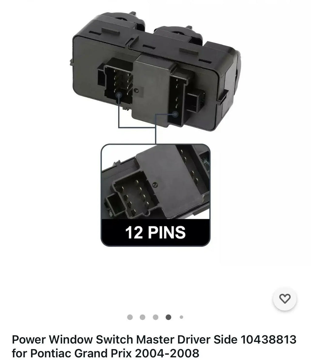 Power Window Switch Master Driver Side 10438813 for Pontiac Grand Prix 2004-2008 by uxcell