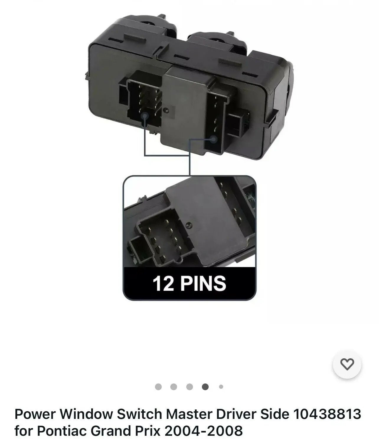 Power Window Switch Master Driver Side 10438813 for Pontiac Grand Prix 2004-2008 by uxcell