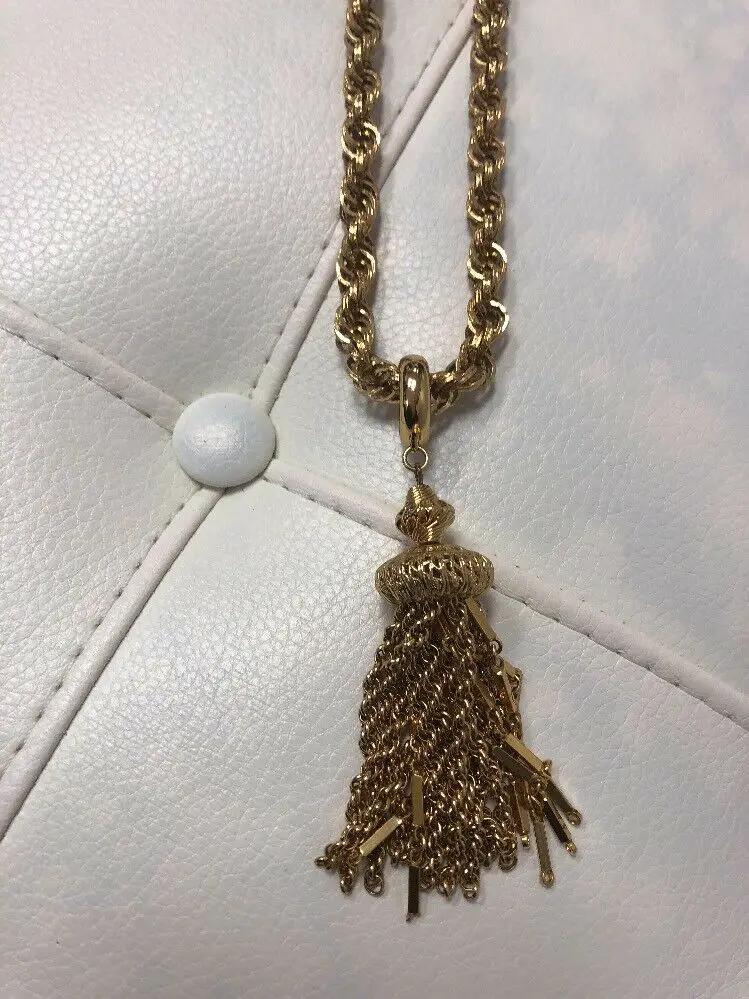 Gold Chain Bling Tassel Necklace Costume by DALEY1DEALS,LLC.